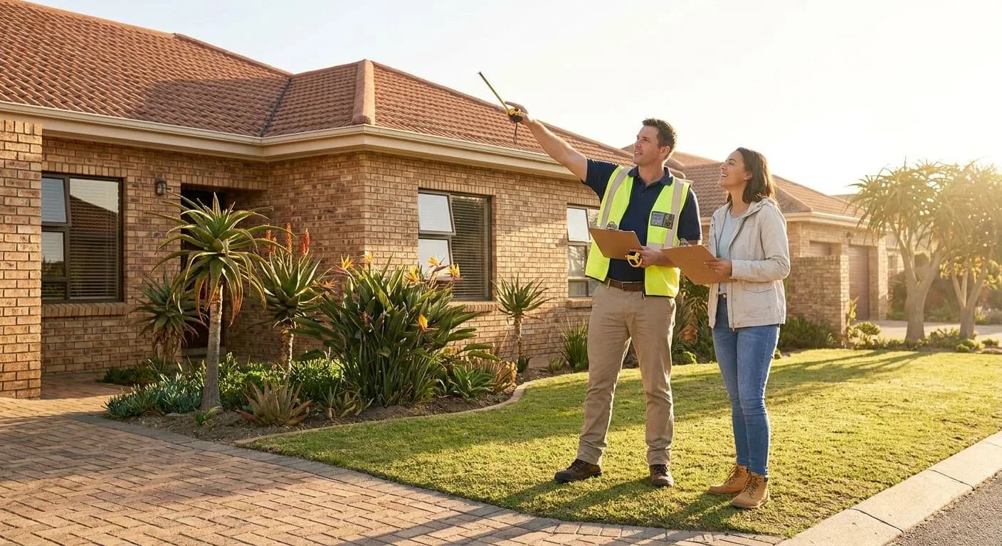South African property buyer reviewing voetstoots clause and fixtures list before signing